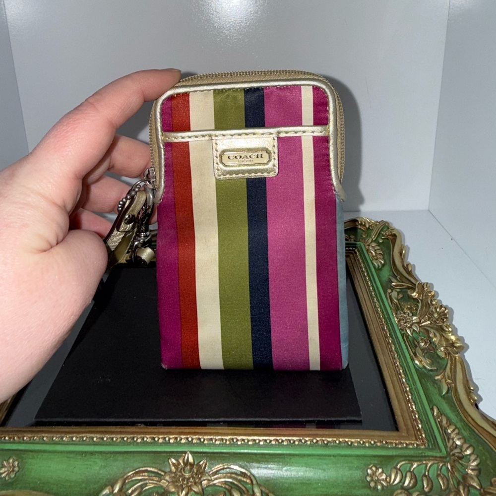 Coach Legacy Striped Wristlet - Picture 4 of 6